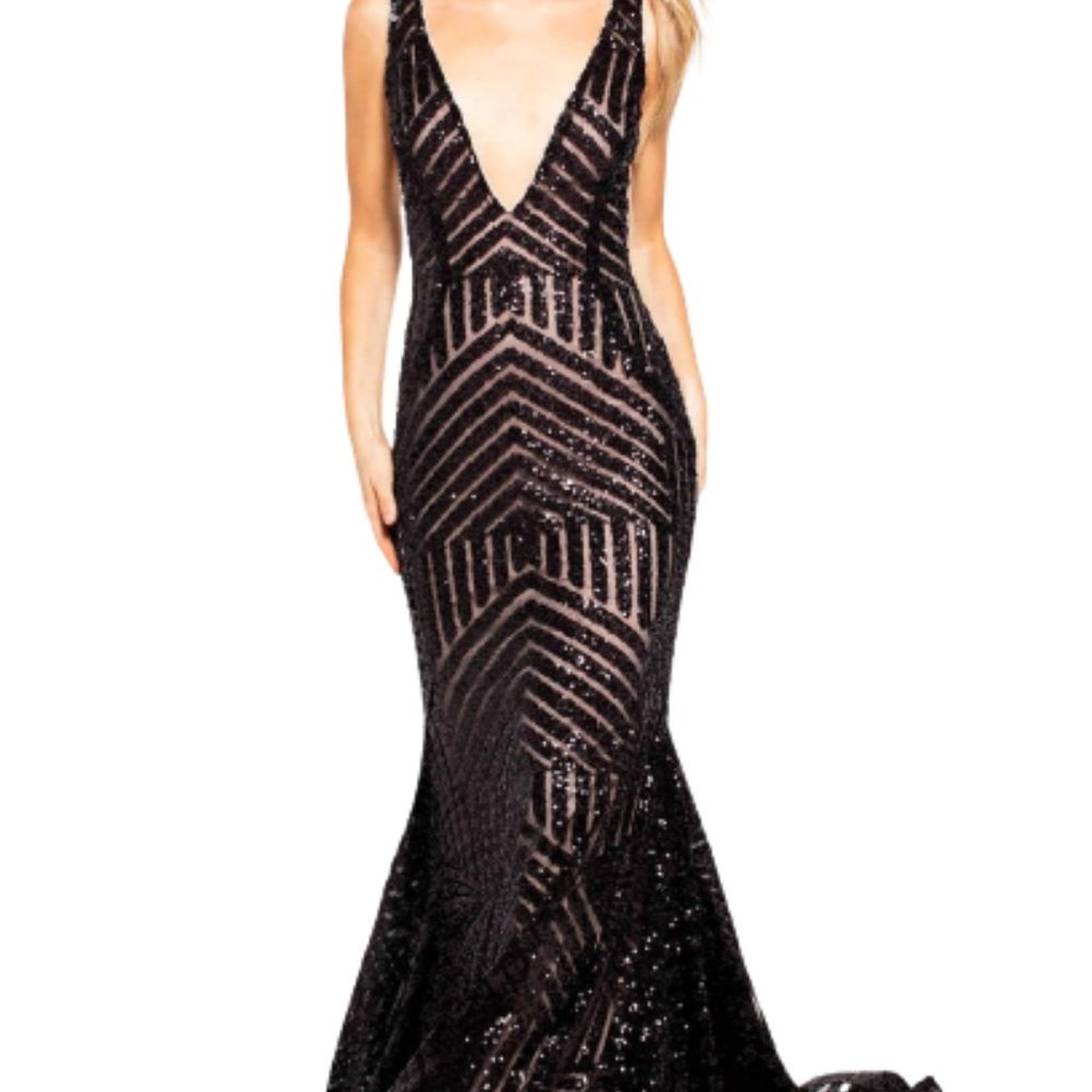 Jovani 59762 Prom Dress Black Size 0